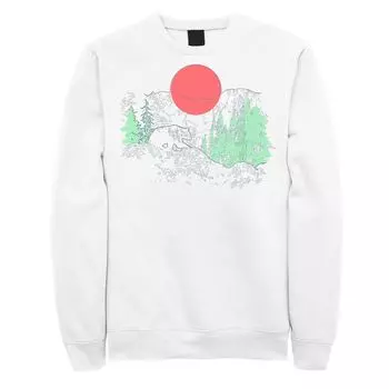Мужской свитшот Cali Bear Mountains с неоновыми деревьями Licensed Character