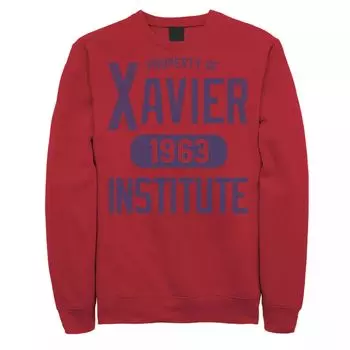 Мужской свитшот Campus Property 1963 года Marvel X-Men Xavier Institute 1963 Licensed Character, красный
