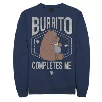 Мужской свитшот Cartoon Network We Bare Bears Burrito Completes Me Licensed Character
