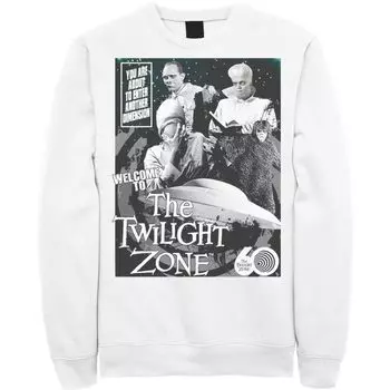Мужской свитшот CBS The Twilight Zone Comic 60th Licensed Character, белый