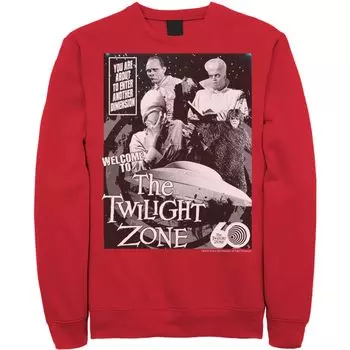 Мужской свитшот CBS The Twilight Zone Comic 60th Licensed Character, красный