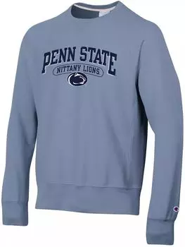 Мужской свитшот Champion Penn State Nittany Lions синий винтаж обратного плетения с круглым вырезом
