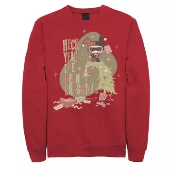 Мужской свитшот DC Comics Christmas Harley Quinn Heck Yeah I've Been Naughty Licensed Character