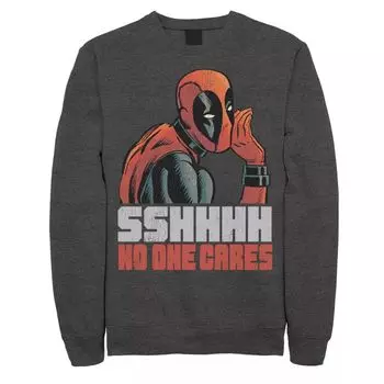 Мужской свитшот Deadpool SSHHHH No One Cares Whisper Marvel