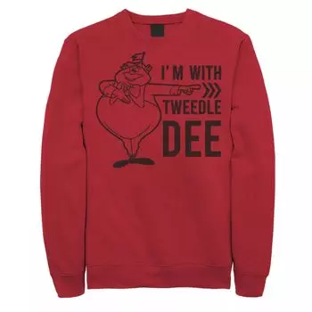 Мужской свитшот Disney Alice In Wonderland I’m With Tweedledee Licensed Character