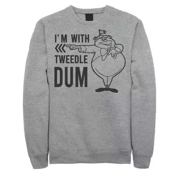 Мужской свитшот Disney Alice In Wonderland I’m With Tweedledum Licensed Character