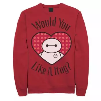 Мужской свитшот Disney Big Hero 6 Baymax In A Heart Want a Hug Licensed Character