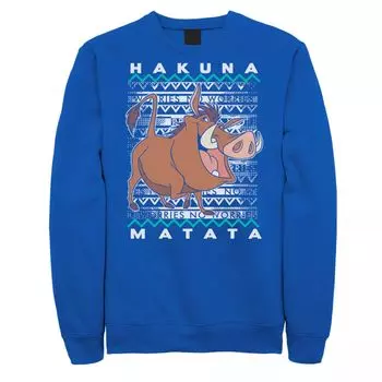 Мужской свитшот Disney Disney King Lion King Pumba Ugly Christmas Licensed Character