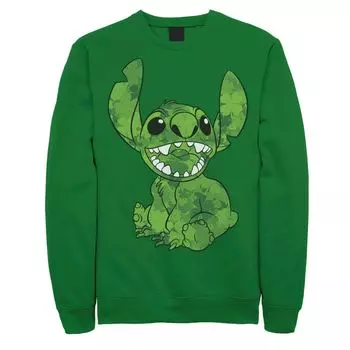 Мужской свитшот Disney Lilo & Stitch Stitch Stitch Shamrock Fill Licensed Character