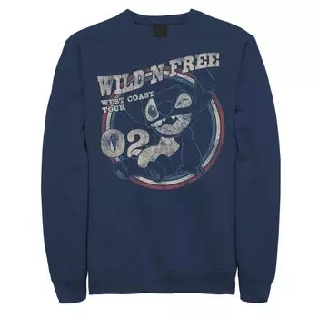 Мужской свитшот Disney Lilo & Stitch Wild 'N Free Stitch Americana Licensed Character