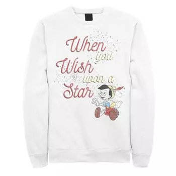 Мужской свитшот Disney Pinocchio When You Wish Upon A Star Licensed Character