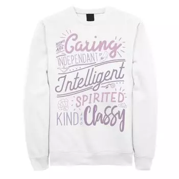 Мужской свитшот Disney Princess Moms Attributes Word Stack Licensed Character