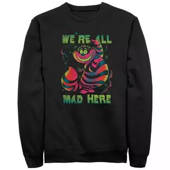 Мужской свитшот Disney's Alice In Wonderland Neon Cheshire Cat Licensed Character