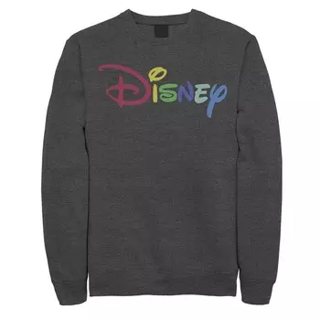 Мужской свитшот Disney's с логотипом Disney Rainbow Licensed Character, цвет Charcoal Heather