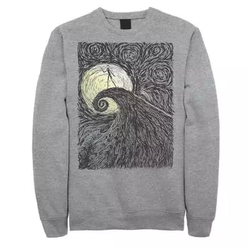 Мужской свитшот Disney The Nightmare Before Christmas с портретом Spiral Hill Licensed Character
