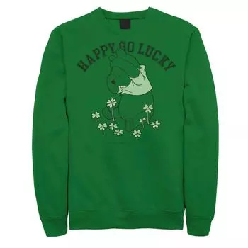 Мужской свитшот Disney Winnie The Pooh Happy Go Lucky ко Дню Святого Патрика Licensed Character
