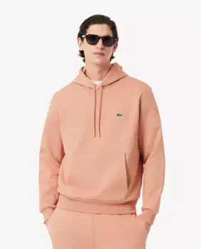 Мужской свитшот из органического хлопка с капюшоном Lacoste, бежевый