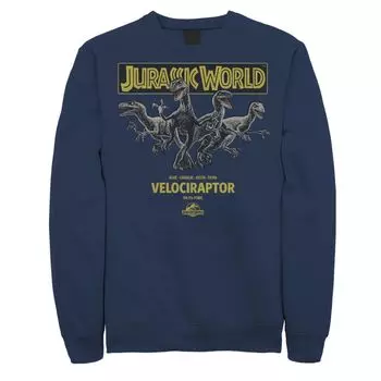 Мужской свитшот Jurassic World Blue, Charlie, Delta и Echo Pack, Blue Licensed Character, синий