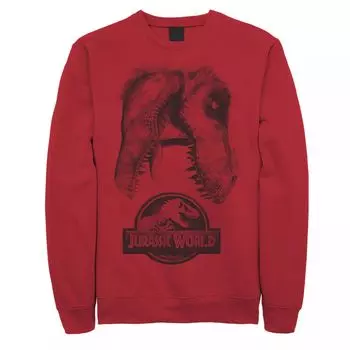 Мужской свитшот Jurassic World Two T-Rex Icon Attack Grunge, Red Licensed Character, красный