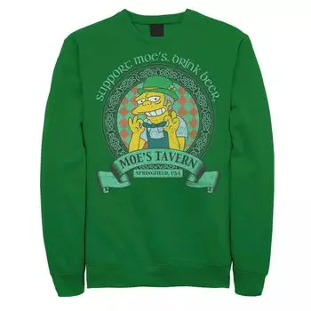 Мужской свитшот ко Дню Святого Патрика The Simpsons Moe's Tavern Licensed Character
