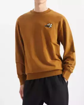 Мужской свитшот коричневого цвета с круглым вырезом Loreak Mendian, коричневый