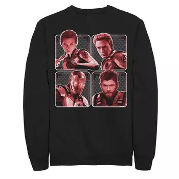 Мужской свитшот красного цвета с портретной вставкой Marvel Avengers