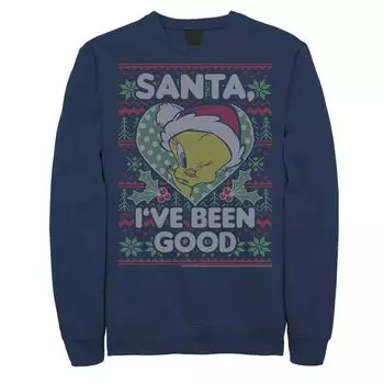 Мужской свитшот Looney Tunes Christmas Tweety Santa I've Been Good Licensed Character