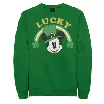 Мужской свитшот Lucky Mickey Mouse Disney Mickey And Friends ко Дню Святого Патрика Licensed Character
