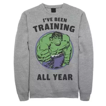Мужской свитшот Marvel Avengers Hulk «Я тренировался круглый год» Licensed Character