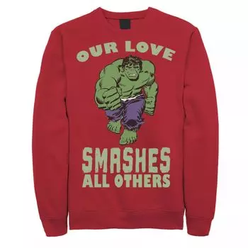 Мужской свитшот на День святого Валентина Marvel Smashing Love Licensed Character