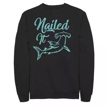 Мужской свитшот Nailed It Line Art Hammer Head Shark Licensed Character