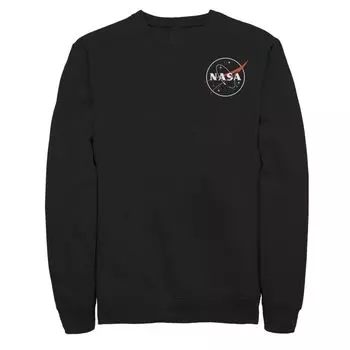 Мужской свитшот NASA Outline Logo Red Streak Licensed Character