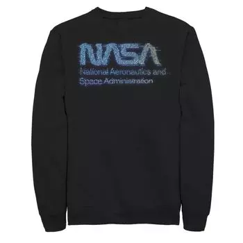Мужской свитшот NASA с искаженным компьютерным текстовым логотипом Licensed Character