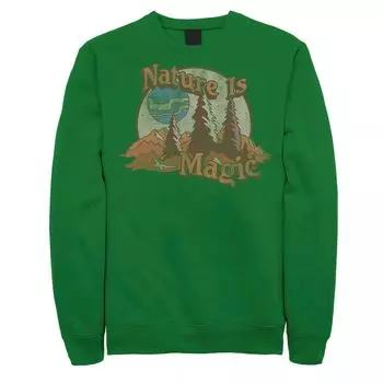 Мужской свитшот Nature Is Magic Mountains And Trees Circle Licensed Character
