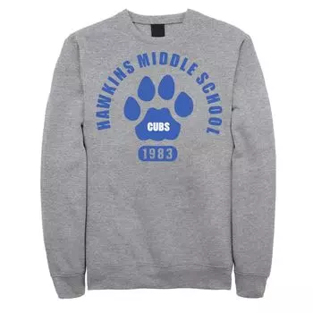 Мужской свитшот Netflix Stranger Things Hawkins Middle School Cubs 1983 Licensed Character