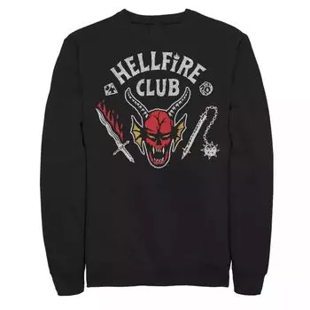 Мужской свитшот Netflix Stranger Things Hellfire Club Mace And Dagger Licensed Character