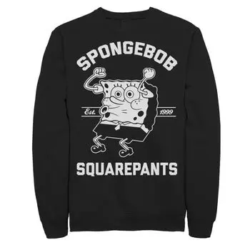 Мужской свитшот Nickelodeon SpongeBob SquarePants Excited Founded 99 Licensed Character, черный