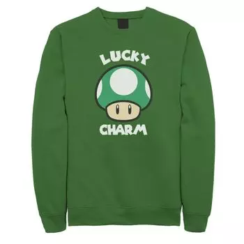 Мужской свитшот Nintendo Super Mario St. Patty's Lucky Charm Mushroom Licensed Character