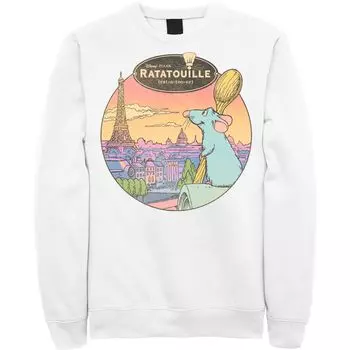 Мужской свитшот Over Look Paris Disney/Pixar Рататуй Licensed Character, белый