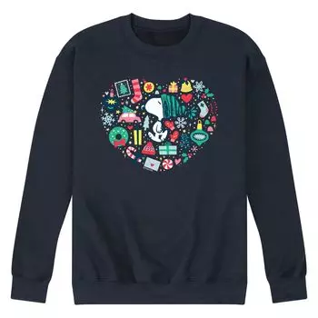 Мужской свитшот Peanuts Holiday Heart с принтом Licensed Character