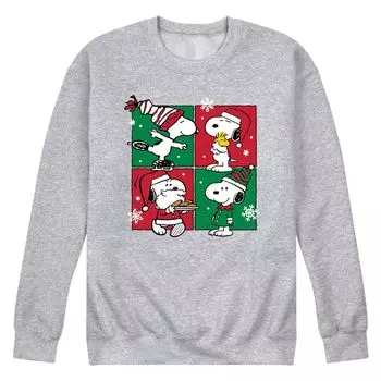 Мужской свитшот Peanuts Snoopy Christmas Grid Licensed Character