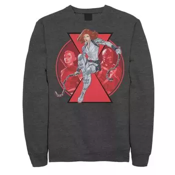 Мужской свитшот с анимированным коллажем Black Widow Team Marvel