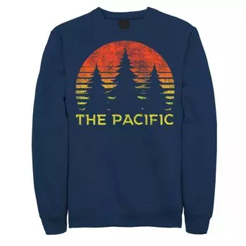 Мужской свитшот с эскизом The Pacific Trees Sunset Circle Licensed Character