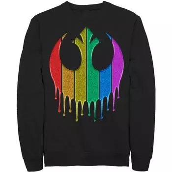 Мужской свитшот с блестящим логотипом Star Wars Pride Rebel Rainbow Licensed Character