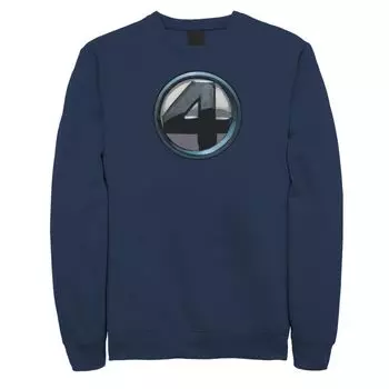 Мужской свитшот с большим логотипом на груди по центру Marvel Fantastic Four Licensed Character