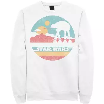 Мужской свитшот с буквенным логотипом и логотипом Star Wars AT-AT Silhouette Licensed Character, белый