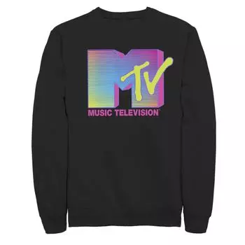 Мужской свитшот с флуоресцентным логотипом MTV Licensed Character