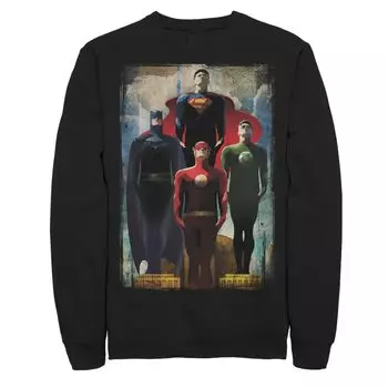 Мужской свитшот с героями Лиги справедливости DC Comics Look Up, Black Licensed Character, черный