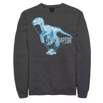 Мужской свитшот с голограммой и логотипом Jurassic World Velociraptor Licensed Character