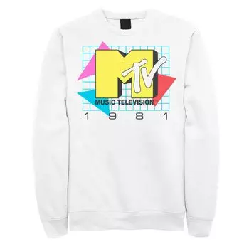 Мужской свитшот с графическим логотипом MTV Music Television 1981 Licensed Character